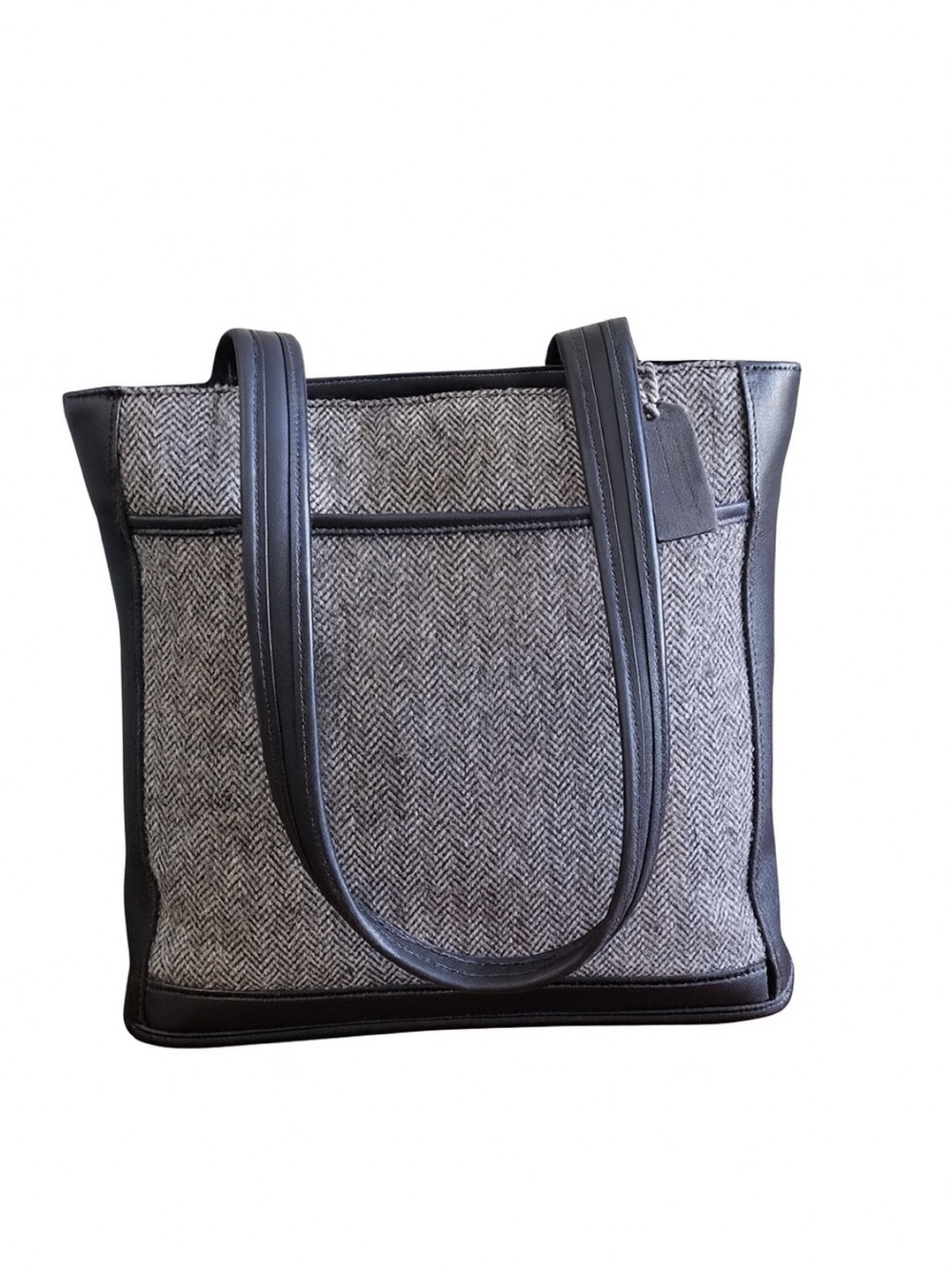 Coach Vintage Bleecker Black & White Herringbone Tote